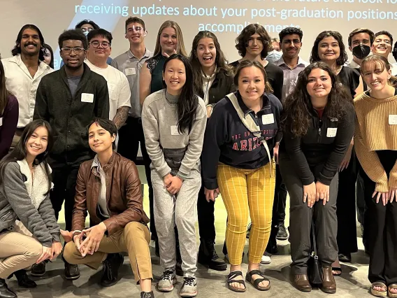 UBRP's graduating seniors pose on stage at the Annual UBRP Conference