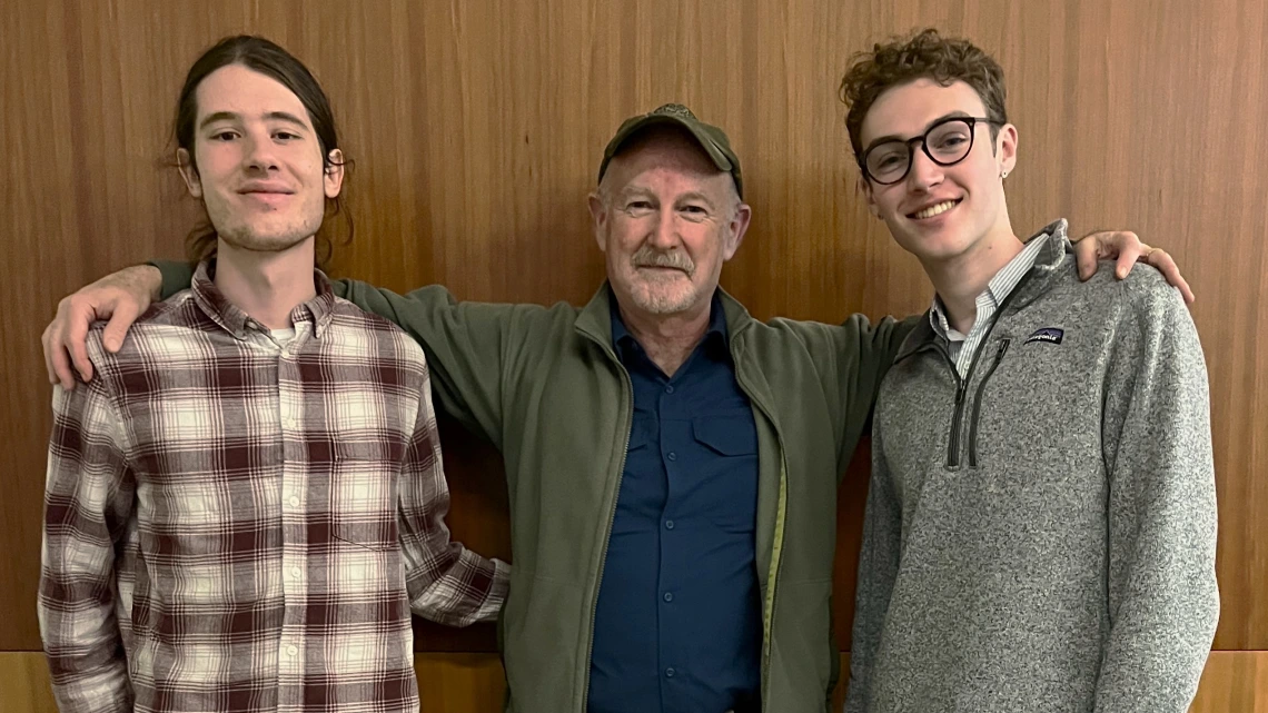 From left to right: Nick Mortimore, Dr. Rafael Yuste, Bryce Wilson