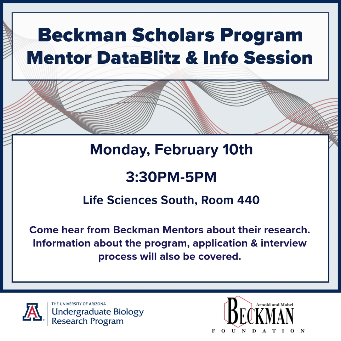 BSP Mentor Data Blitz & Info Session: Monday, February 10th from 3:30 until 5:00PM in Life Sciences South, Room 440. 