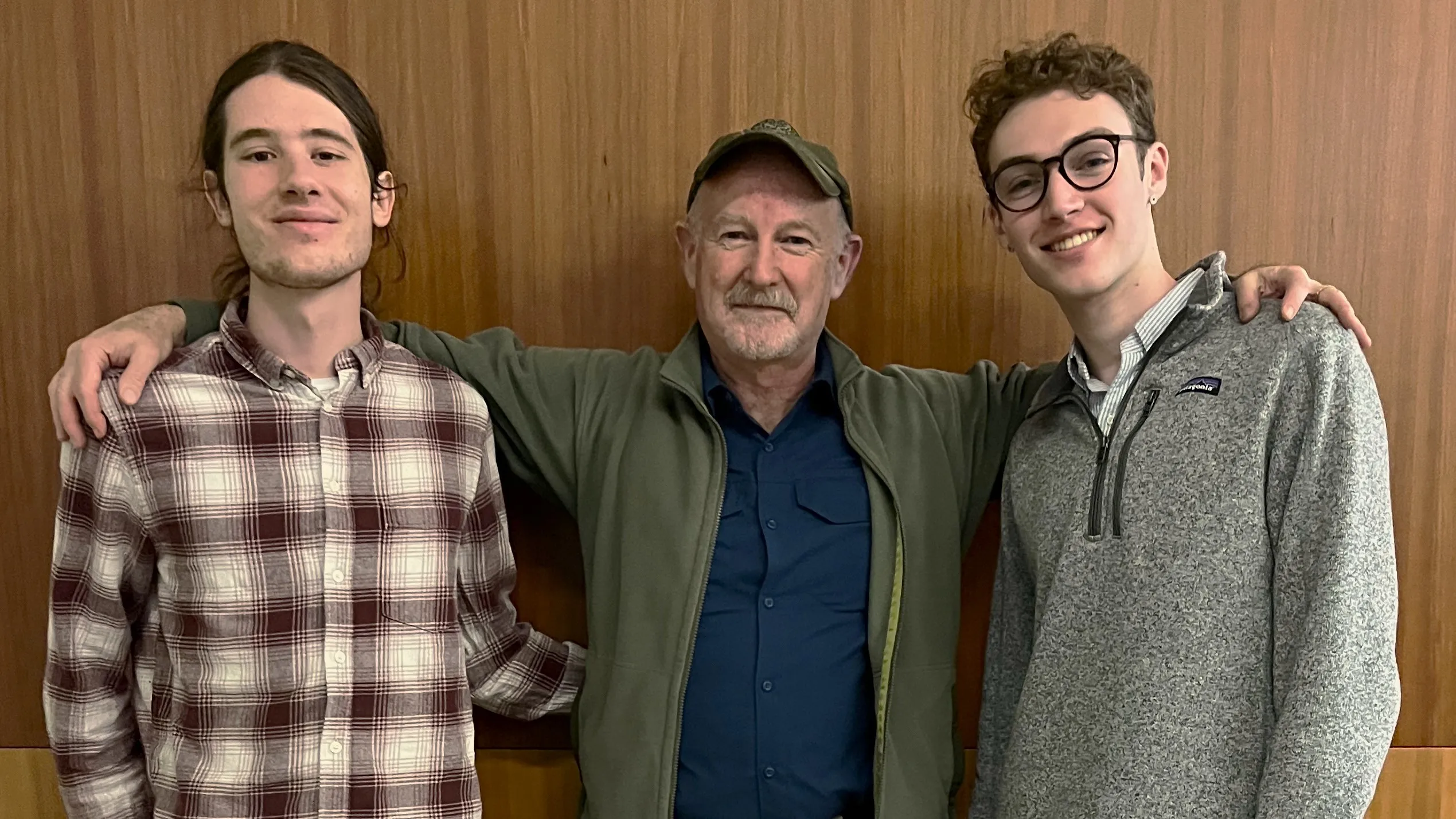 From left to right: Nick Mortimore, Dr. Rafael Yuste, Bryce Wilson