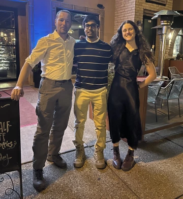 Dr. Dorrestein, Isaac, & Micaila at Dinner