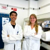 Picture of Bhargav Ghosh and labmate in the laboratory at the Institut Pasteur in France