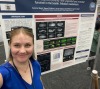 Picture of Summer Blunk in front of her poster at the Southwest Regional Meeting of the Society of Developmental Biology