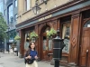 Picture of Ariel standing in front of the Broad Street Pump